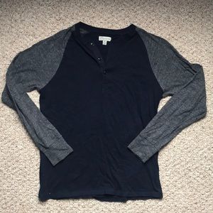 J Crew Navy & Gray Henley
